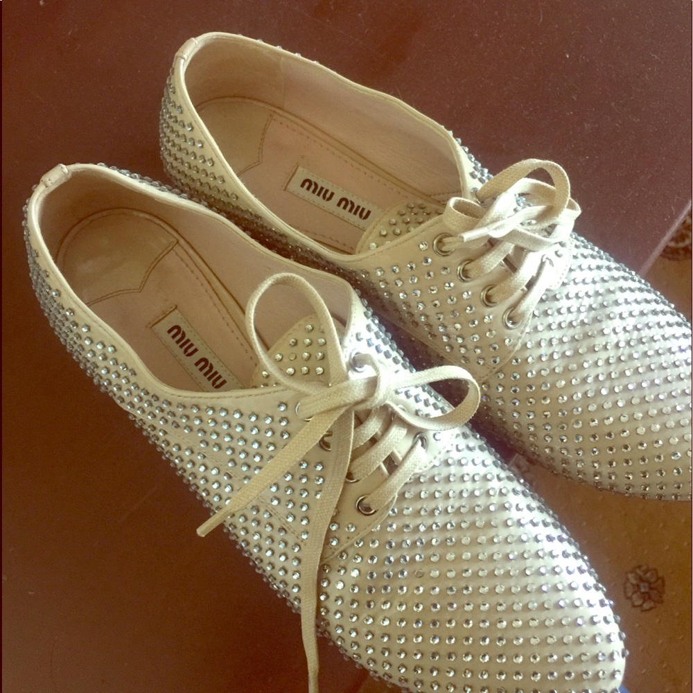 Miu Miu sparkling Cinderella shoes